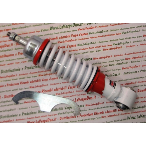 Ammortizzatore anteriore CARBONE bianco rinforzato e regolabile per VESPA 50 90 125 ET3 PK N L R SPECIAL PRIMAVERA