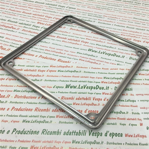 Marco de matrícula de acero inoxidable de 17x17cm para MOTOCICLETA VESPA Honda vintage Lambretta 80 90 98 125 150 160 180 200 V1 V15 V33 VM VN VB1 VL VBA VBB VNA VNB GL SS SPRINT TS GT R RALLY