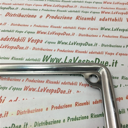 Marco de matrícula de acero inoxidable de 17x17cm para MOTOCICLETA VESPA Honda vintage Lambretta 80 90 98 125 150 160 180 200 V1 V15 V33 VM VN VB1 VL VBA VBB VNA VNB GL SS SPRINT TS GT R RALLY