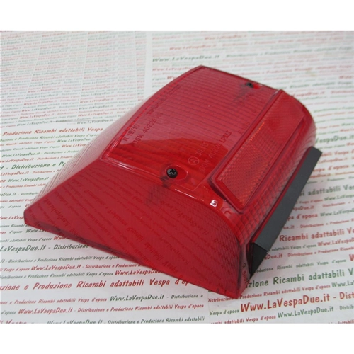 Feu stop arrière en plastique avec enjoliveurs et vis pour Vespa 80, 125, 150, 200 PX PE Arcobaleno à partir de 1984 (réf. ro 219094)