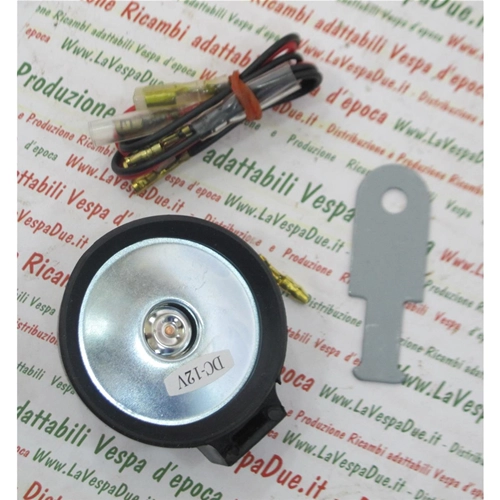 Repeater acoustic warning light buzzer indicator 12v with bracket for directional lights adaptable assembly APE VESPA Ø 49 12V dc with cables