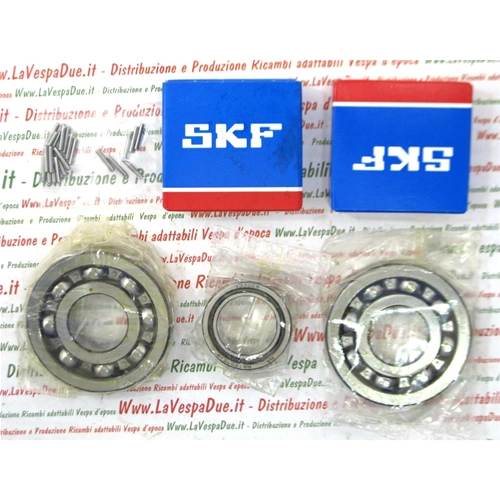 COMPLETE KIT OF 6 BEARINGS FOR ENGINE OVERHAUL SERVICE FOR VESPA 150 SUPER VBC SECOND SERIES FROM FRAME 70200 TO 412373
