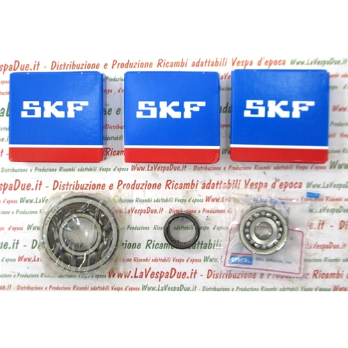 KIT COMPLETO DE 6 RODAMIENTOS PARA REVISIÓN DEL MOTOR DE VESPA 50 NLR 1ª / 125 ET3 / 90 R / SS / PK 80 S / PK 125 S 1ª