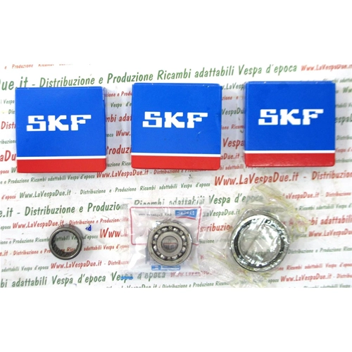 KIT COMPLETO 6 CUSCINETTI TAGLIANDO REVISIONE MOTORE PER VESPA PK 125 S 2° / PK 125 ETS / N / XL / XL2