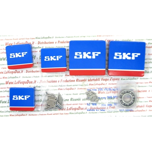 COMPLETE KIT OF 8 BEARINGS FOR ENGINE OVERHAUL SERVICE FOR VESPA 125 V1T TO V15T V30T V31T V32T V33T UP TO 1952