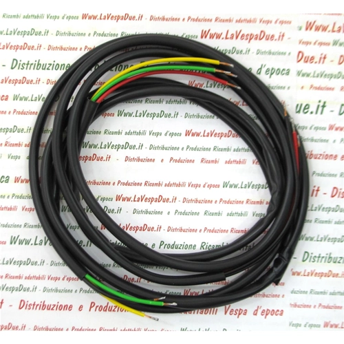 Cables del sistema eléctrico para VESPA PK 50 S primera serie sin intermitentes, producto italiano fabricado artesanalmente.