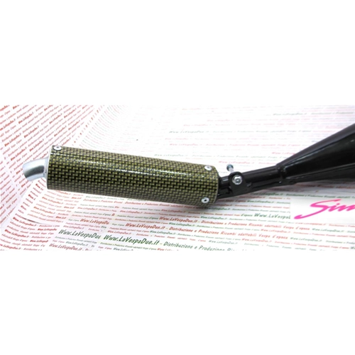 Pot d'échappement SIMONINI en fibre de carbone pour VESPA PX PE SPRINT GT TS 125 150