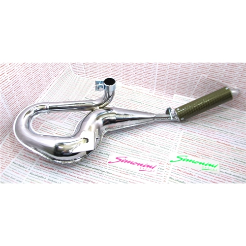 Silenciador de serpiente cromado SIMONINI con silenciador de carbono para VESPA PX PE SPRINT TS GT GL 125 150