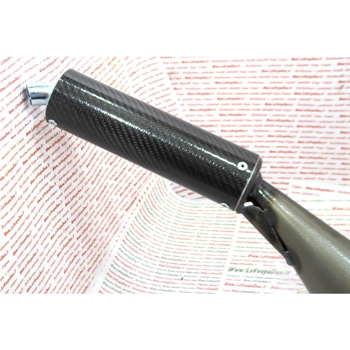 SIMONINI CALIBRATED expansion muffler with CARBON silencer, Ø 22 mm connection, for Piaggio CIAO BRAVO BOXER