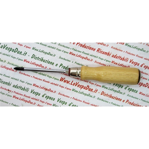 DESTORNILLADOR DE PUNTA DE MADERA DE ALTA CALIDAD CON MANGO DE MADERA PARA VESPA APE Y LAMBRETTA