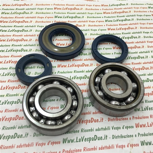 Kit de roulements et de joints d'huile pour la révision du vilebrequin avec cône de 19 mm VESPA 50 NLR SPECIAL ET3 PK 50 S SS