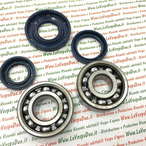 Kit de roulements et de joints d'huile pour la révision du vilebrequin avec cône de 19 mm VESPA 50 NLR SPECIAL ET3 PK 50 S SS