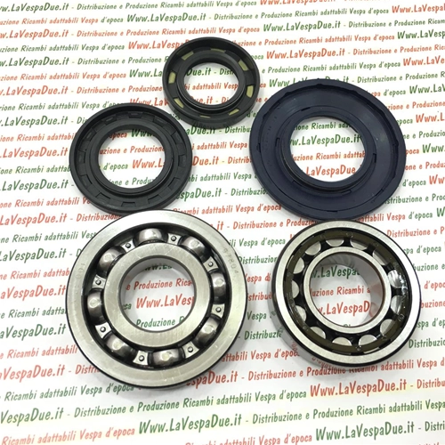 Kit de roulements et de joints d'huile pour la révision du vilebrequin des Vespa 200 Rally Première Série VSE1T jusqu'au châssis 33996.