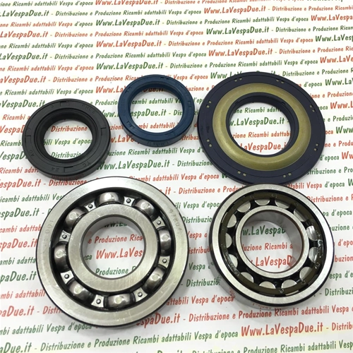 CRANKSHAFT OVERHAUL BEARING AND OIL SEALS KIT FOR VESPA 180 RALLY
