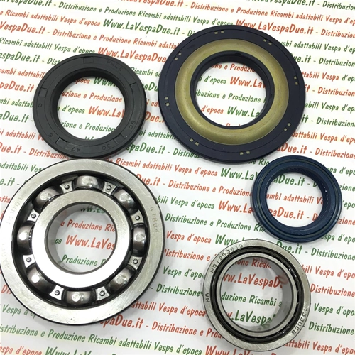 CRANKSHAFT OVERHAUL BEARING AND OIL SEALS KIT FOR VESPA 150 SUPER VBC 2nd / P125X P150X 2nd / PX125E PX150E 1st / P150S