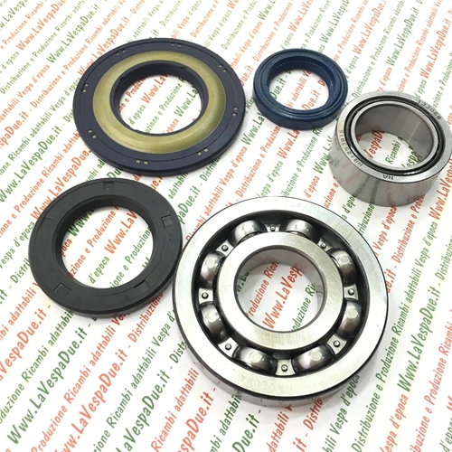 CRANKSHAFT OVERHAUL BEARING AND OIL SEALS KIT FOR VESPA 150 SUPER VBC 2nd / P125X P150X 2nd / PX125E PX150E 1st / P150S