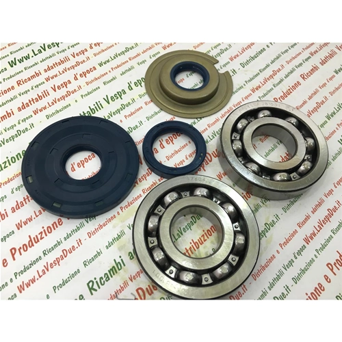 Kit de roulements et joints d'huile pour la révision du vilebrequin des Vespa 125 VNA2 2e / VNB / GT 1re / GTR 1re / 150 cc VBA 2e / VBB / VGLA / B / GL / Sprint 1re / Sprint V 1re