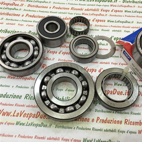 KIT COMPLETO DE 7 RODAMIENTOS PARA REVISIÓN DEL MOTOR DE VESPA 160 GS VSB1T VSB2T 180 SS VSC