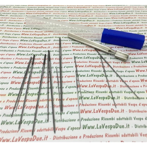 KIT DE 12 ESCARABAJOS CÓNICOS PENTAGONALES CON MANGO INTERCAMBIABLE PARA RECTIFICAR, LIMPIAR Y PERFORAR ORIFICIOS DE CICLO, CHORROS DE PULVERIZACIÓN Y CARBURADORES.