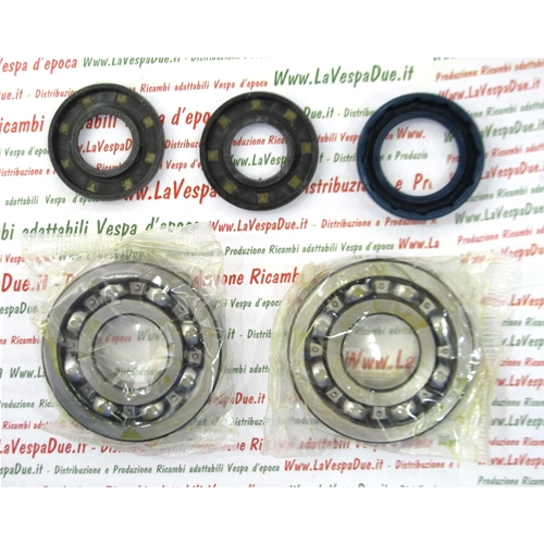 BEARING AND OIL SEALS KIT FOR CRANKSHAFT OVERHAUL VESPA 125 V30T V31T V32T V33T HOFFMANN SINCE 1952