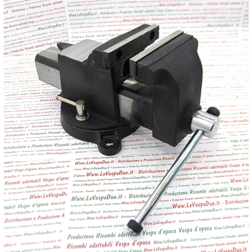 MORDAZA PARALELA DE 4 PULGADAS CON BASE GIRATORIA / MORDAZAS DE 120 MM DE LARGO, 8,7 KG, CON MORDAZAS INTERCAMBIABLES
