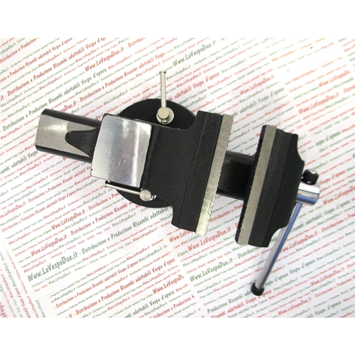 MORDAZA PARALELA DE 4 PULGADAS CON BASE GIRATORIA / MORDAZAS DE 120 MM DE LARGO, 8,7 KG, CON MORDAZAS INTERCAMBIABLES