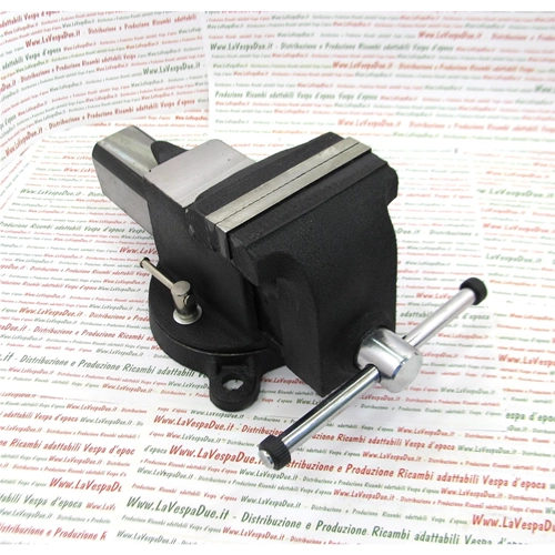 MORDAZA PARALELA DE 4 PULGADAS CON BASE GIRATORIA / MORDAZAS DE 120 MM DE LARGO, 8,7 KG, CON MORDAZAS INTERCAMBIABLES