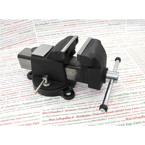 MORDAZA PARALELA DE 3" CON BASE GIRATORIA / MORDAZAS DE 100 MM DE LARGO, 7,5 KG, CON MORDAZAS INTERCAMBIABLES