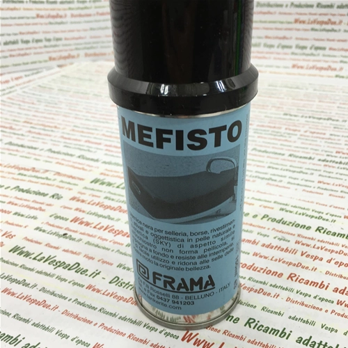 Peinture en aérosol noire MEFISTO pour sellerie, sacs, housses et objets en cuir naturel et synthétique SKY 250 ml 150