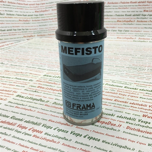 Peinture en aérosol noire MEFISTO pour sellerie, sacs, housses et objets en cuir naturel et synthétique SKY 250 ml 150