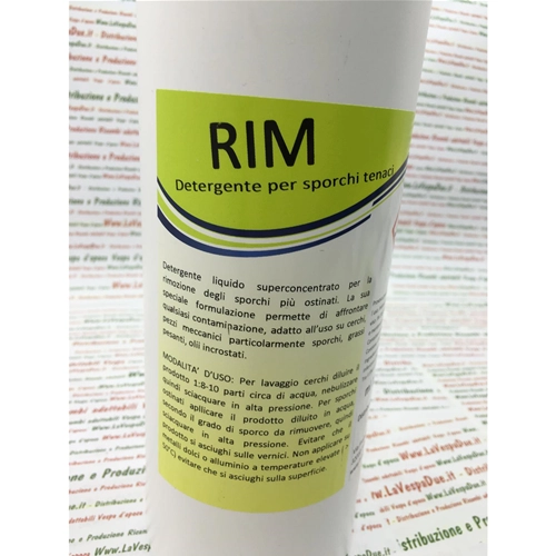 RIM SUPER CONCENTRATED DEGREASER DETERGENT FOR REMOVING DIRT AND OXIDATION FROM MECHANICAL PARTS WITH A WHITENING EFFECT 1 LITER