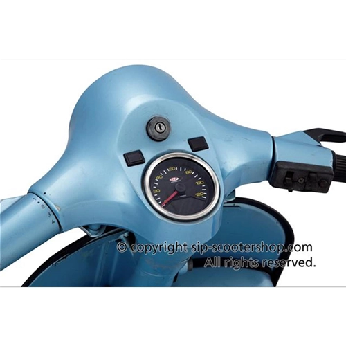 SIP 50000420 2.0 speedometer speedometer for VESPA 80 125 150 200 PX PE P150 SP 200 E black dial yellow numbers stainless steel frame 20 functions digital analog