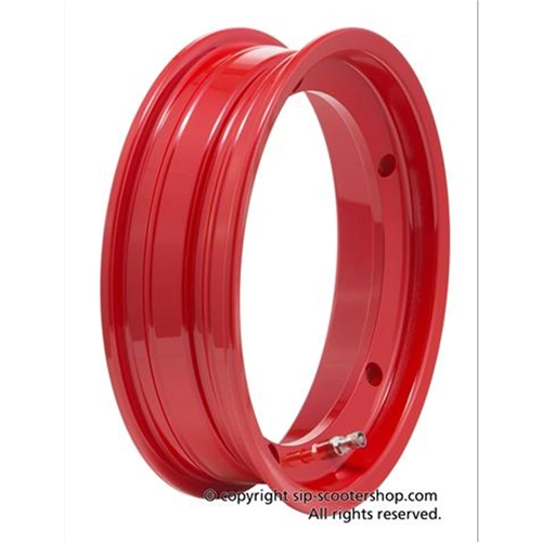 Jante tubeless SIP 81014000 en aluminium rouge pour pneus 100/80/90/90 - 10" pour VESPA 50 80 90 125 150 160 180 200 ET3 PK S XL SPRINT GT TS GL GS SS PX PE T5 RALLY COSA