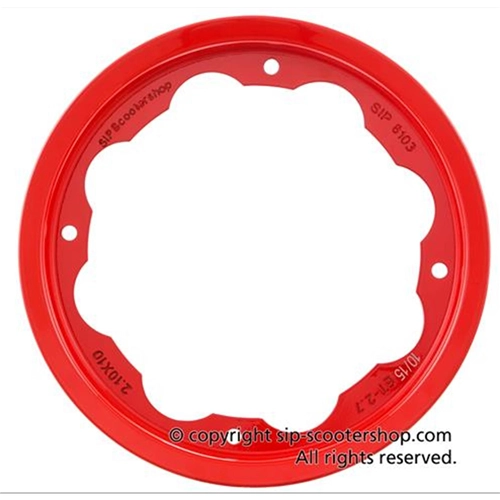 SIP 81034100 Tubeless-Felge aus rotem Aluminium für 3.00 3.50 - 10" Reifen für LAMBRETTA 125 150 200