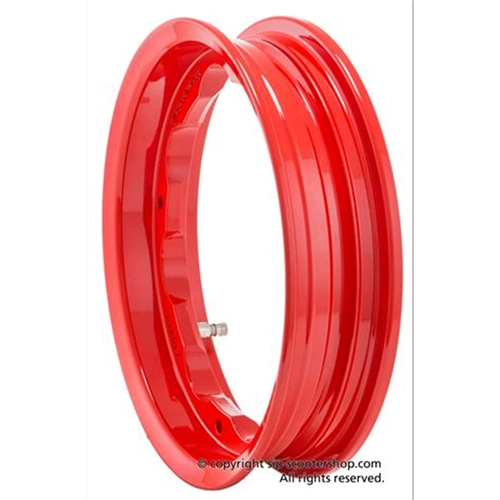 SIP 81034100 Tubeless-Felge aus rotem Aluminium für 3.00 3.50 - 10" Reifen für LAMBRETTA 125 150 200