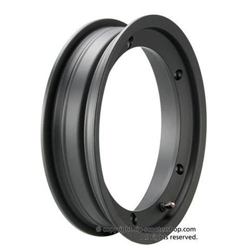 SIP 2.0 81066100 Tubeless-Felge aus schwarzem Aluminium für 3.00-, 3.50- und 10"-Reifen für VESPA 50, 80, 90, 125, 150, 160, 180, 200 ET3 PK S XL SPRINT GT TS GL GS SS PX PE T5 RALLY COSA