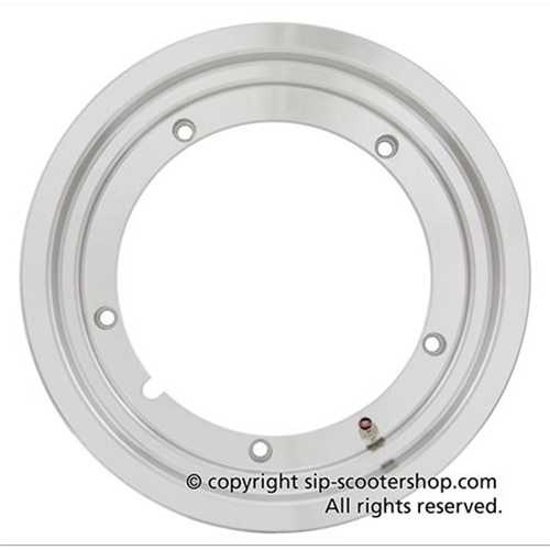 Jante arrière tubeless SIP 83045000, type large, aluminium poli, pour pneus 110/120/130 - 11" pour VESPA 125 150 160 180 200 GT TS GL GS SS PX PE T5 RALLY COSA