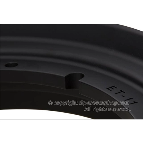 SIP 83048000 Hinterradfelge, schlauchlos, breite Ausführung, aus schwarzem Aluminium mit poliertem Rand für 110/120/130 - 11"-Reifen für VESPA 125 150 160 180 200 GT TS GL GS SS PX PE T5 RALLY COSA