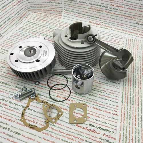 SONDERANGEBOT Renn-Tuning-Kit KURBELWELLE 26361001 HUB 57 MM + PINASCO FAROBASSO ALUMINIUMZYLINDERGRUPPE 160 CC 60 MM FÜR VESPA VON 1953 BIS 1959 5 %