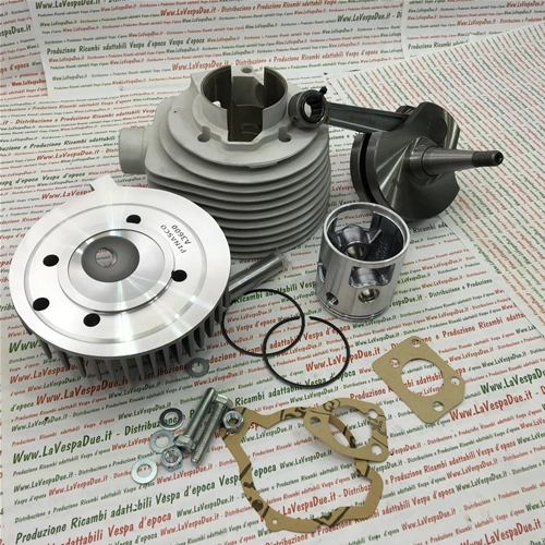 SONDERANGEBOT Renn-Tuning-Kit KURBELWELLE 26361001 HUB 57 MM + PINASCO FAROBASSO ALUMINIUMZYLINDERGRUPPE 160 CC 60 MM FÜR VESPA VON 1953 BIS 1959 5 %