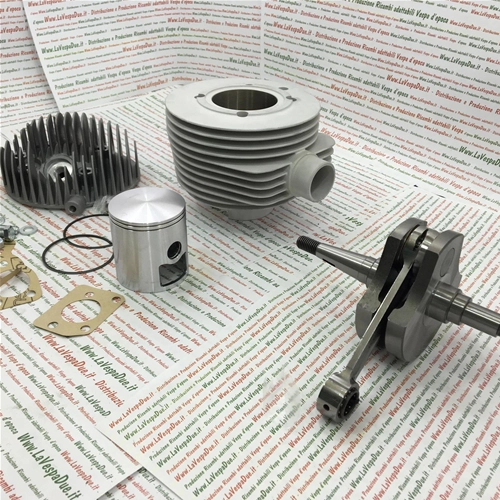 SONDERANGEBOT Renn-Tuning-Kit KURBELWELLE 26361001 HUB 57 MM + PINASCO FAROBASSO ALUMINIUMZYLINDERGRUPPE 160 CC 60 MM FÜR VESPA VON 1953 BIS 1959 5 %