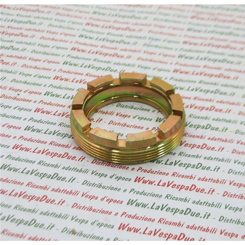 Écrou de blocage de roulement de roue arrière, bague à 9 encoches pour Vespa 160 GS VSB 180 SS 54 mm x 1,5 mm - Bord 5,20 mm RO 2/052763