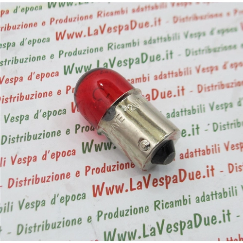 Rote Glühbirne BA 15S, 12 Volt x 10 Wa, unipolare Kugel für Vespa-Bremslicht