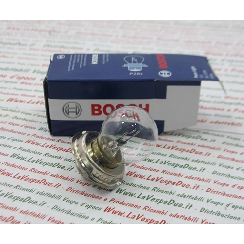 BOSCH P26S PURE LIGHT S3 6 VOLT X 15 W CUP TYPE BULB FOR VESPA 50 SPECIAL 125 ELESTART HEADLIGHT