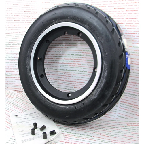 KIT DE LLANTAS SIN CÁMARA CON CUBIERTA NEUMÁTICA SIP 3.50 - 10" APROBADO PARA 120 KM/H PARA VESPA 50 80 90 125 150 160 180 200 ET3 PK S XL SPRINT GT TS GL GS SS PX PE T5 RALLY COSA SIP 30302000
