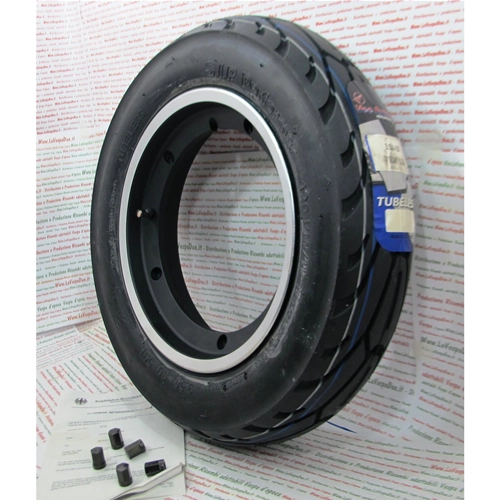 KIT DE LLANTAS SIN CÁMARA CON CUBIERTA NEUMÁTICA SIP 3.50 - 10" APROBADO PARA 120 KM/H PARA VESPA 50 80 90 125 150 160 180 200 ET3 PK S XL SPRINT GT TS GL GS SS PX PE T5 RALLY COSA SIP 30302000
