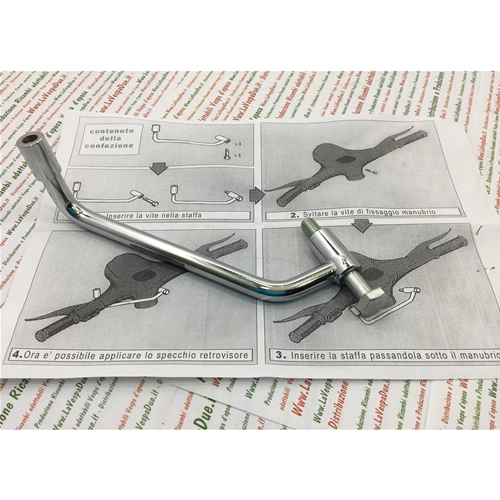 Support de rétroviseur gauche pour guidon, complet avec boulon, pour VESPA 125 VNA1T VNA2T VNB1T VNB2T