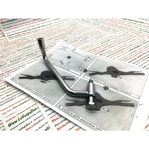 Support de rétroviseur gauche pour guidon, complet avec boulon, pour VESPA 125 VNA1T VNA2T VNB1T VNB2T