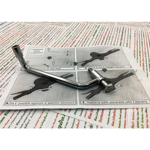 Support de rétroviseur gauche pour guidon, complet avec boulon, pour VESPA 125 VNA1T VNA2T VNB1T VNB2T
