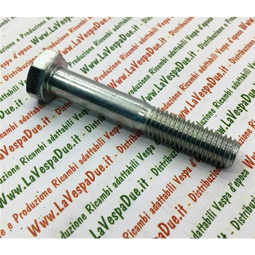 Boulon long zingué 10x65 mm pour fixer notre support 60018478 au guidon des VESPA 125 VNA1T, VNA2T, VNB1T et VNB2T.